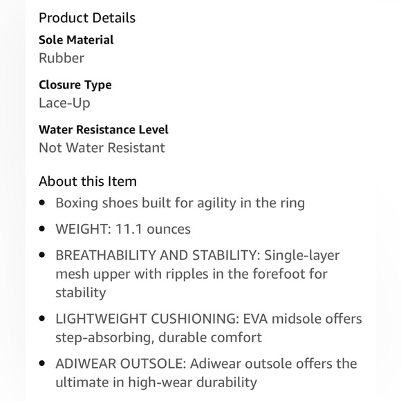 SOLD!! Unisex Adidas Speedex 18 boxing shoes - Picture 10 of 10